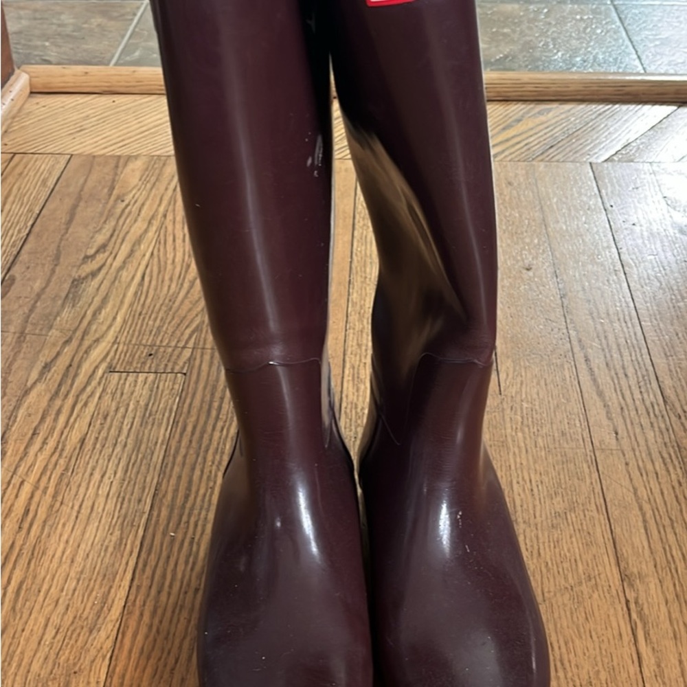 Women's Burgundy Rain Boots